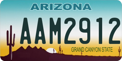 AZ license plate AAM2912