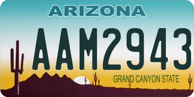 AZ license plate AAM2943