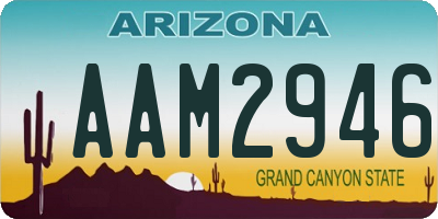 AZ license plate AAM2946