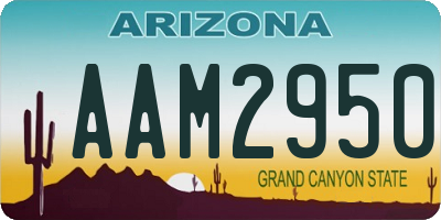 AZ license plate AAM2950
