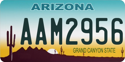 AZ license plate AAM2956