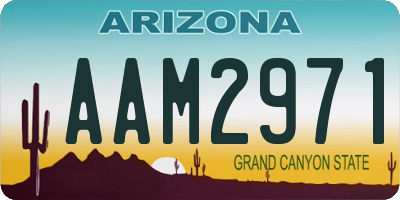 AZ license plate AAM2971
