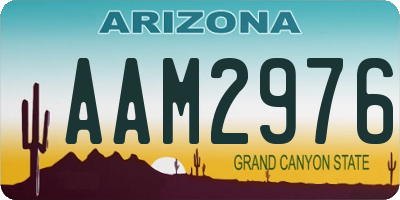AZ license plate AAM2976
