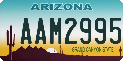 AZ license plate AAM2995