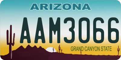 AZ license plate AAM3066