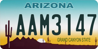 AZ license plate AAM3147