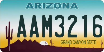 AZ license plate AAM3216