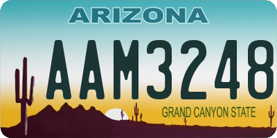AZ license plate AAM3248