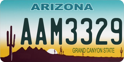 AZ license plate AAM3329