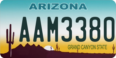 AZ license plate AAM3380