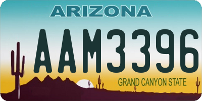 AZ license plate AAM3396