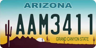 AZ license plate AAM3411