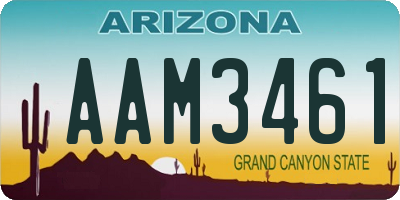 AZ license plate AAM3461