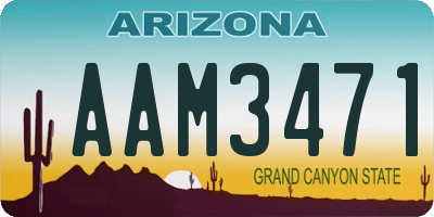 AZ license plate AAM3471