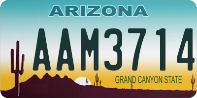 AZ license plate AAM3714
