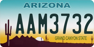 AZ license plate AAM3732
