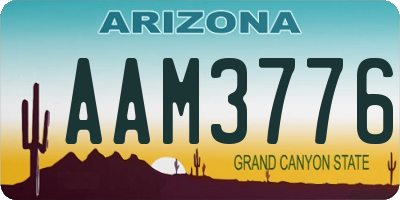 AZ license plate AAM3776
