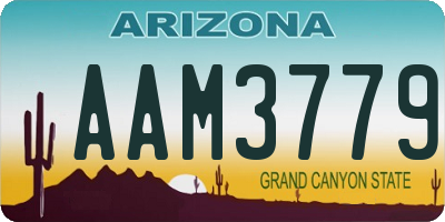 AZ license plate AAM3779