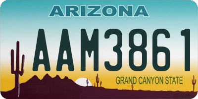 AZ license plate AAM3861