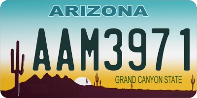 AZ license plate AAM3971