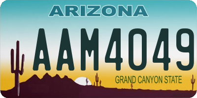 AZ license plate AAM4049