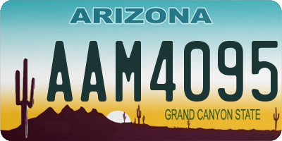AZ license plate AAM4095