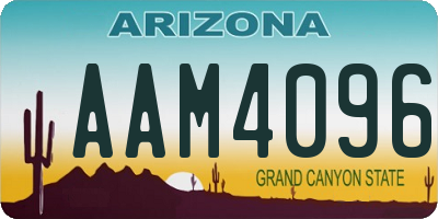 AZ license plate AAM4096