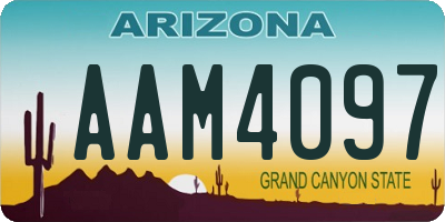 AZ license plate AAM4097