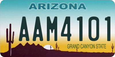AZ license plate AAM4101