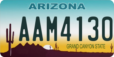 AZ license plate AAM4130