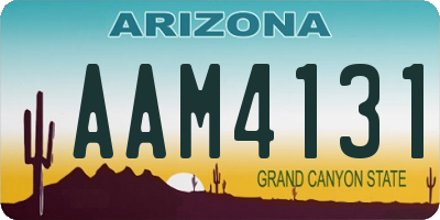 AZ license plate AAM4131