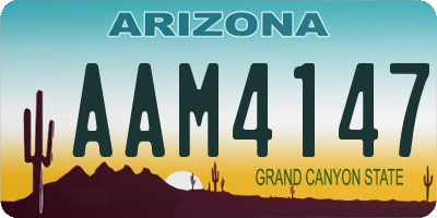 AZ license plate AAM4147