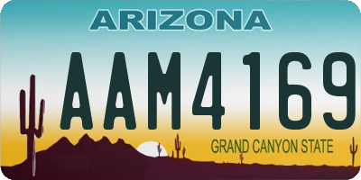 AZ license plate AAM4169