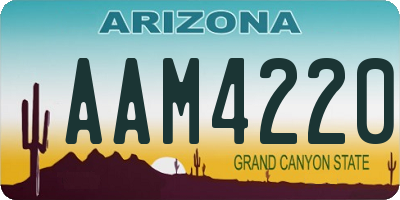 AZ license plate AAM4220