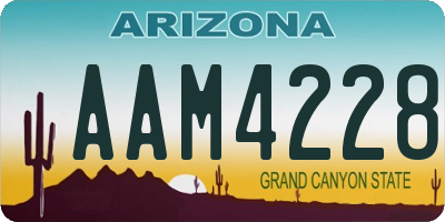 AZ license plate AAM4228