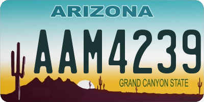 AZ license plate AAM4239
