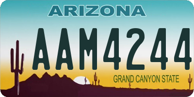 AZ license plate AAM4244