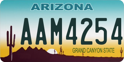 AZ license plate AAM4254