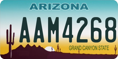 AZ license plate AAM4268