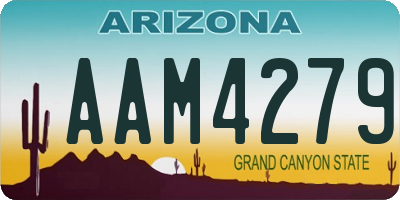 AZ license plate AAM4279