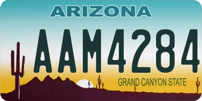 AZ license plate AAM4284