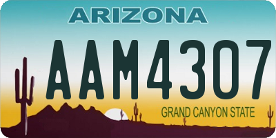 AZ license plate AAM4307