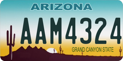 AZ license plate AAM4324