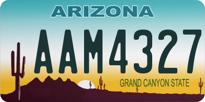 AZ license plate AAM4327