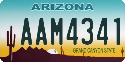 AZ license plate AAM4341