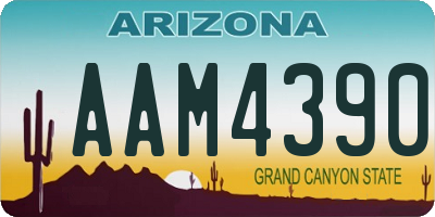 AZ license plate AAM4390