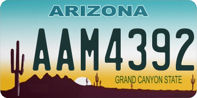 AZ license plate AAM4392