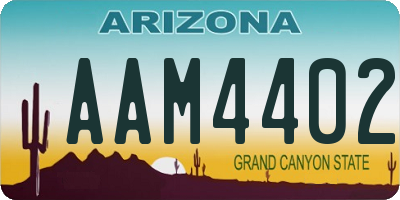 AZ license plate AAM4402