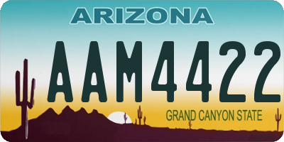 AZ license plate AAM4422