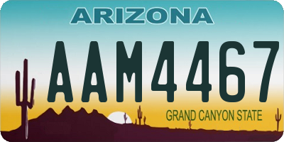 AZ license plate AAM4467